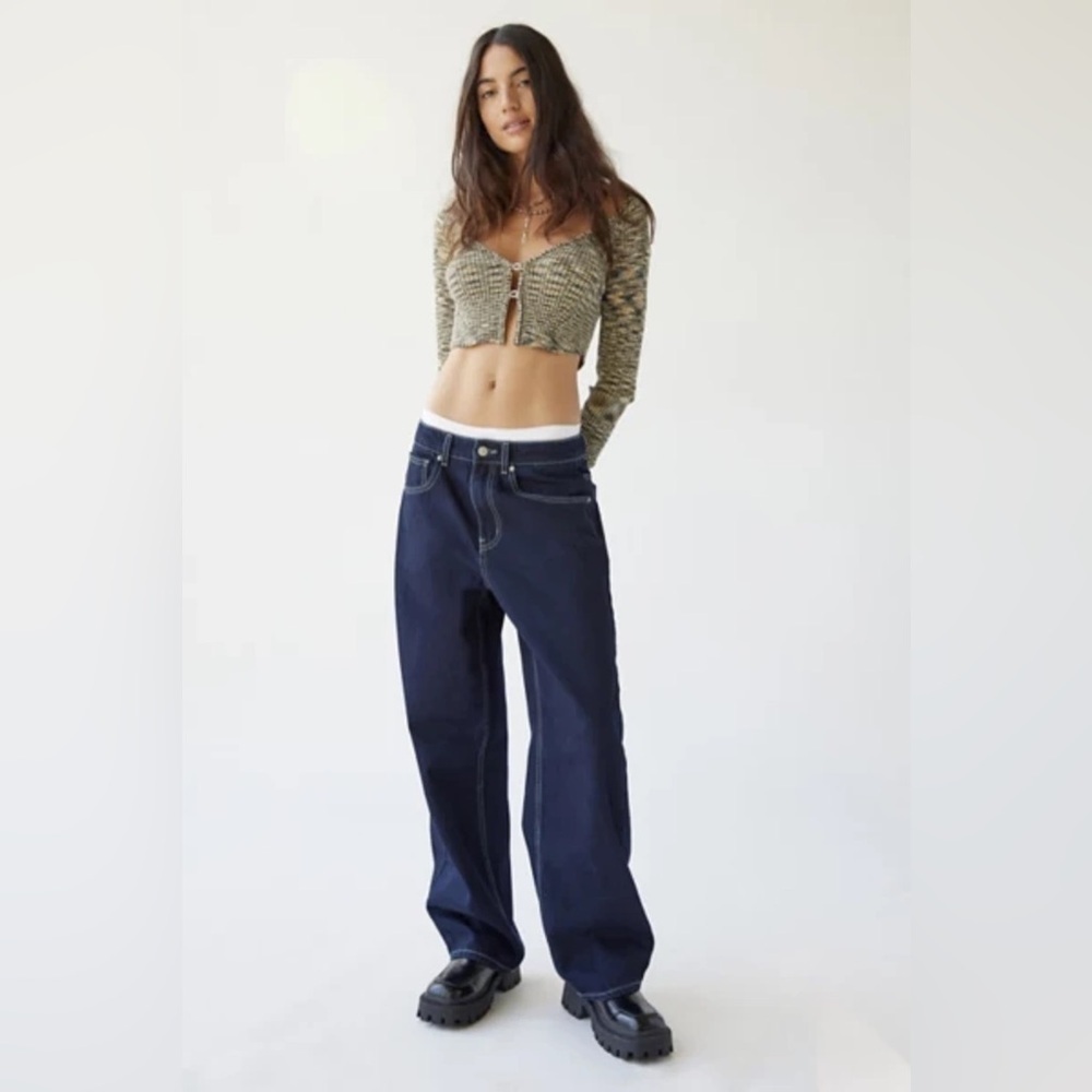 BDG Women's Navy Tapered Baggy Jeans size 24